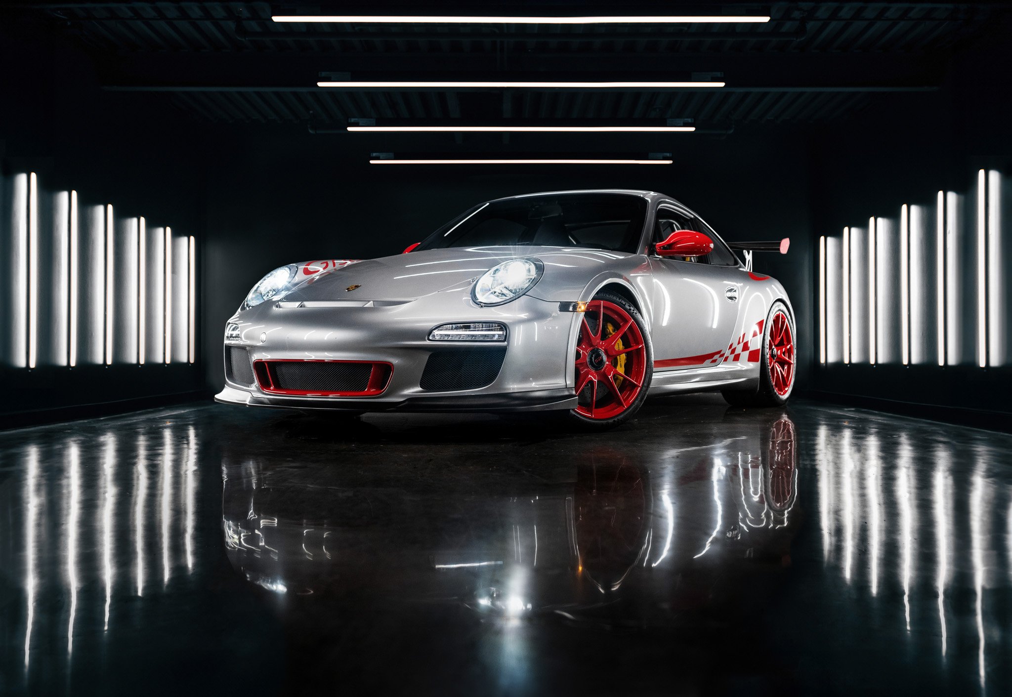 2010 porsche gt3rs in gt silver metallic