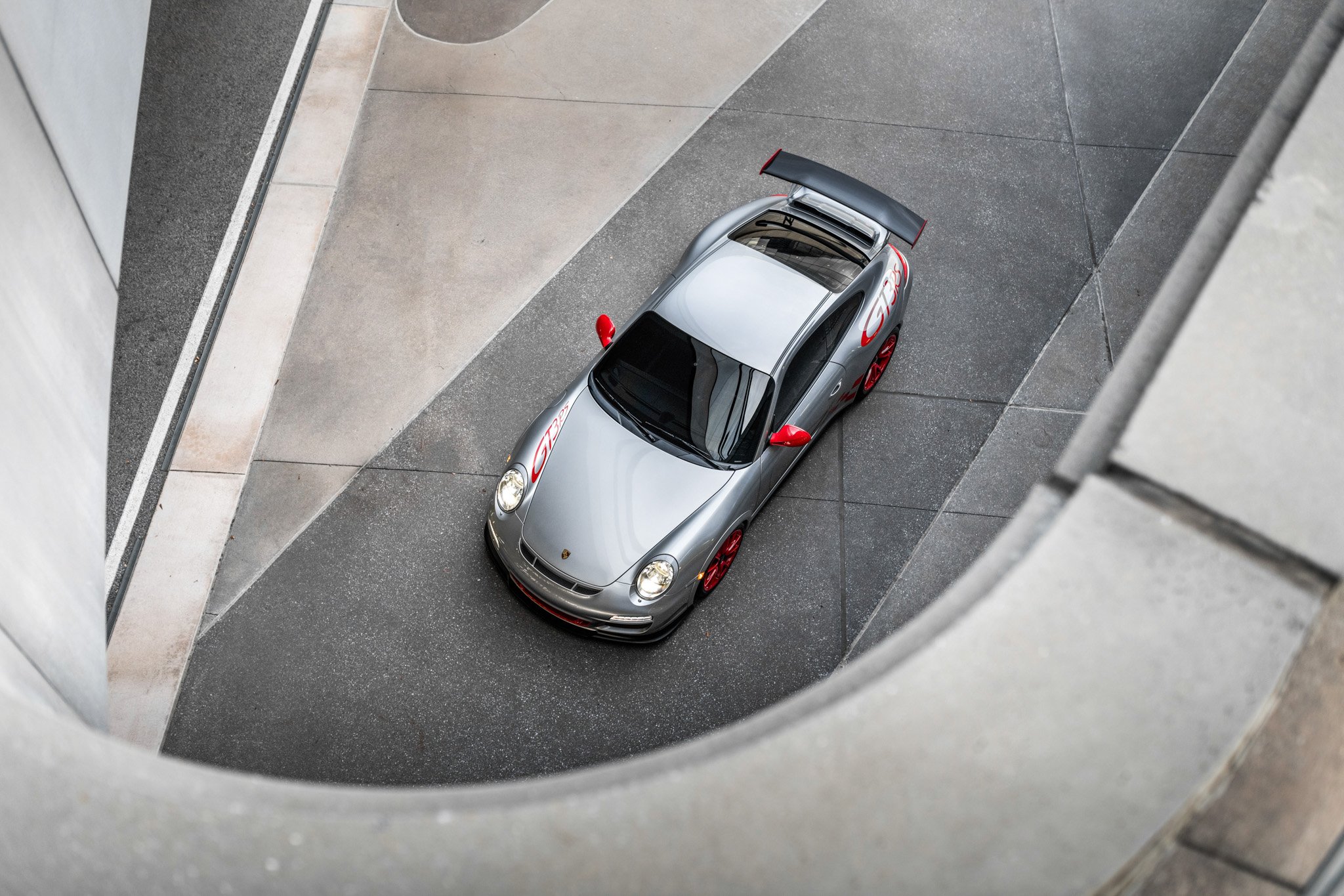 2010 porsche gt3rs in gt silver metallic